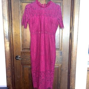 Burgundy Lace Dress